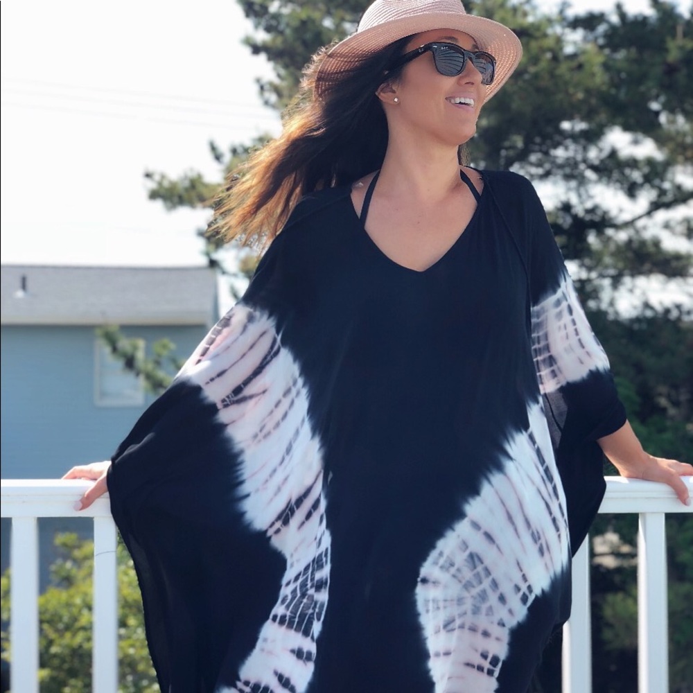 🆕Shana Tie Dye Kimono Beach Cape Cover Up - Picture 5 of 8